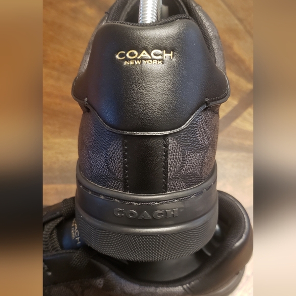Coach High Line Signature Sneakers - Graphite/Black, M US 13D, Leather - Picture 10 of 15